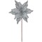 Northlight 25" Glittered Silver Poinsettia Christmas Stem Spray
